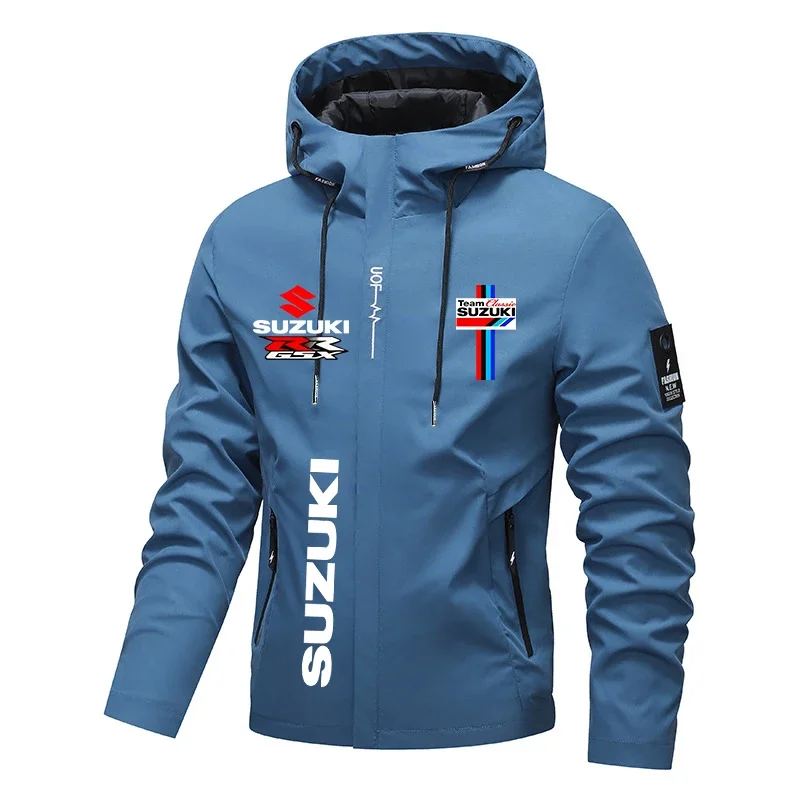 Męska bluza motocyklowa z kapturem, wiatroodporna 3