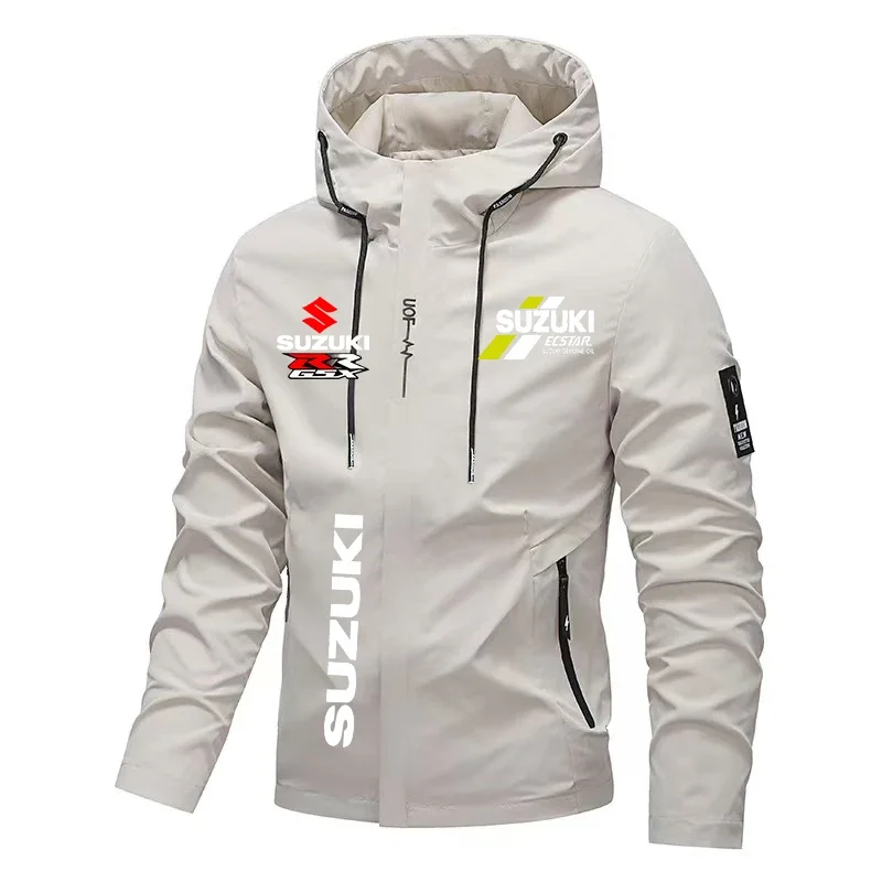 Męska bluza motocyklowa z kapturem, wiatroodporna 5