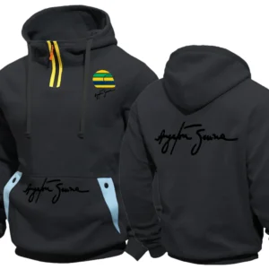 Męska bluza z kapturem z polaru z zamkiem semi-zip Czarny
