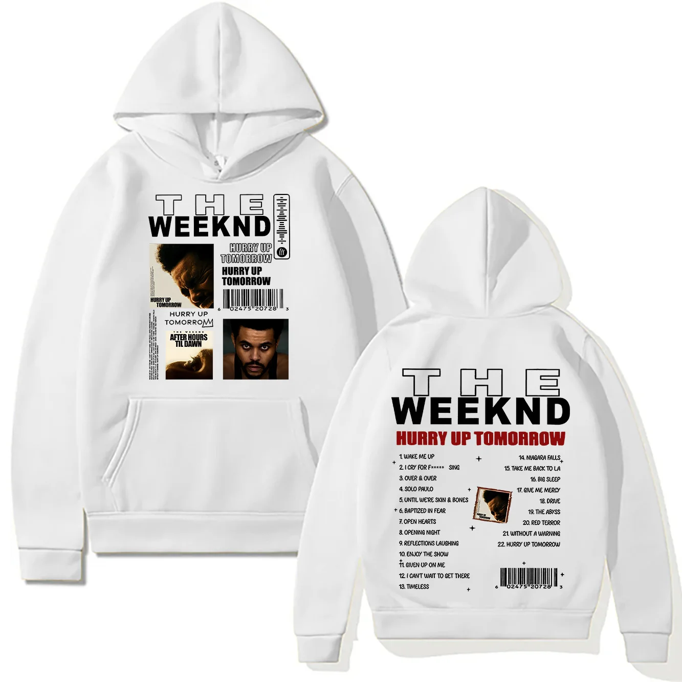 Męska bluza z nadrukiem The Weeknd Hurry Up Tomorrow Biały9