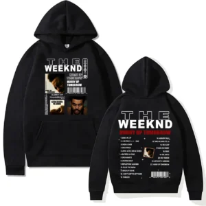Męska bluza z nadrukiem The Weeknd Hurry Up Tomorrow Czarny1