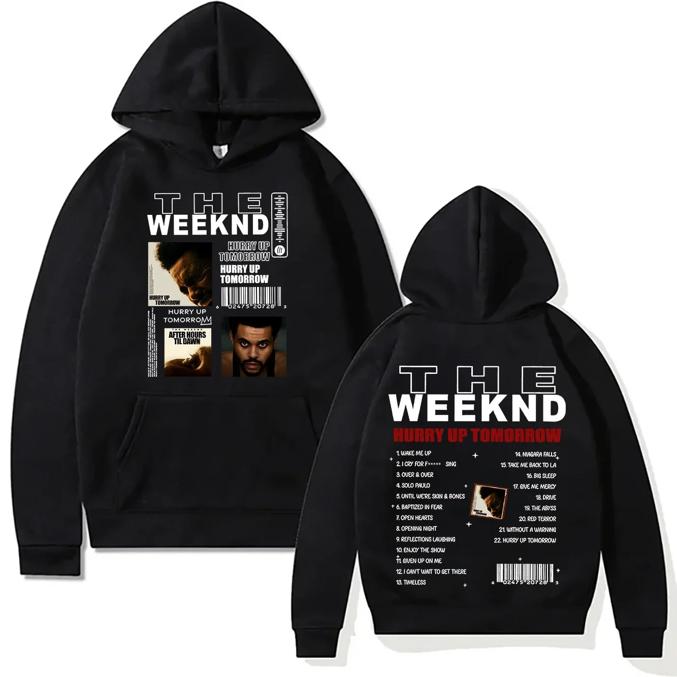 Męska bluza z nadrukiem The Weeknd Hurry Up Tomorrow Czarny1