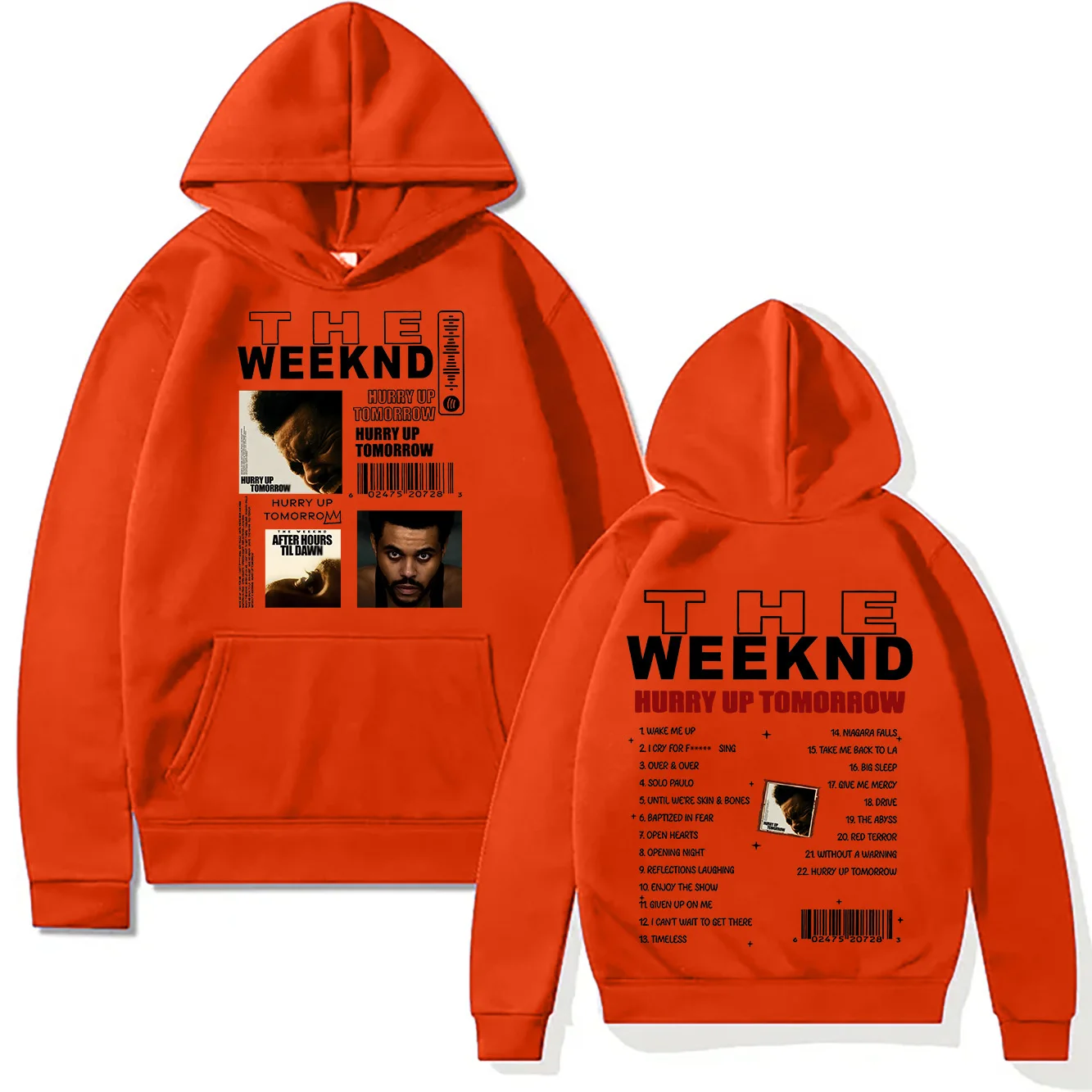 Męska bluza z nadrukiem The Weeknd Hurry Up Tomorrow Orange7