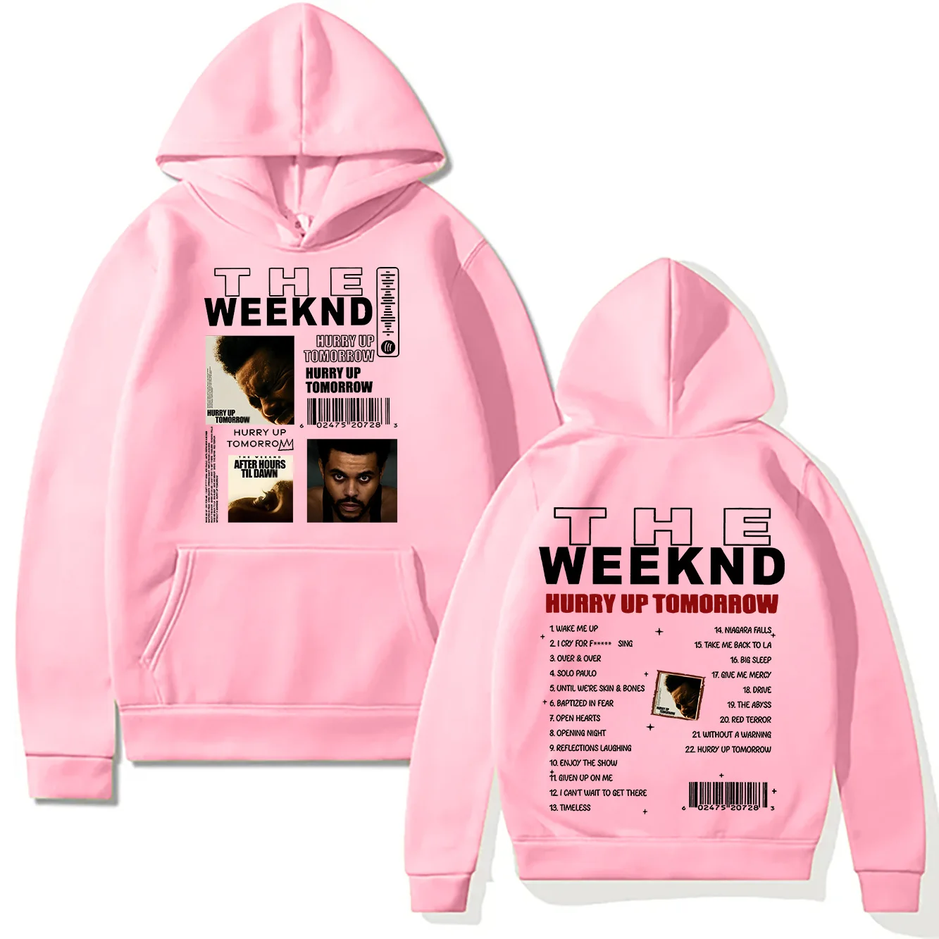 Męska bluza z nadrukiem The Weeknd Hurry Up Tomorrow Różowy4