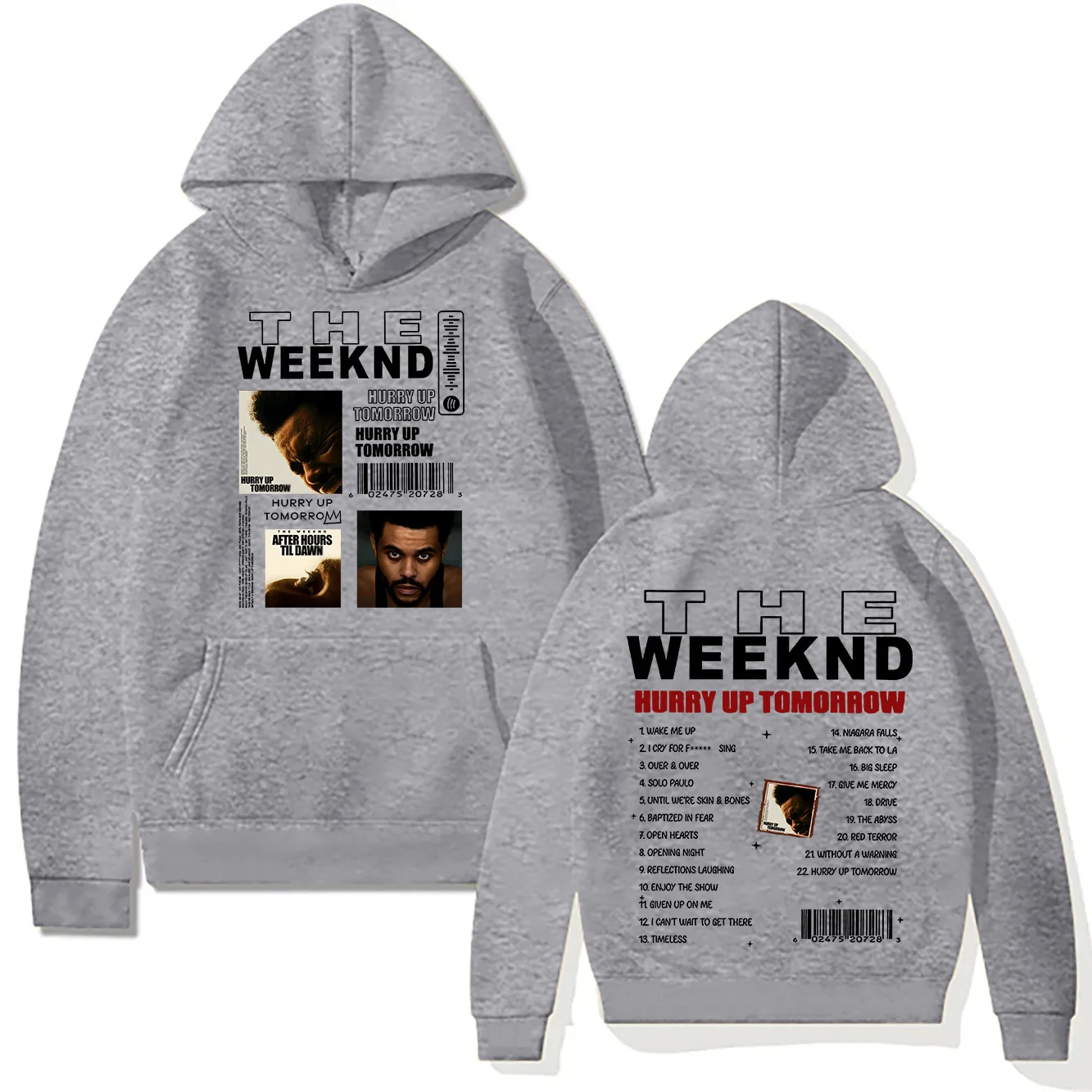 Męska bluza z nadrukiem The Weeknd Hurry Up Tomorrow Szary5