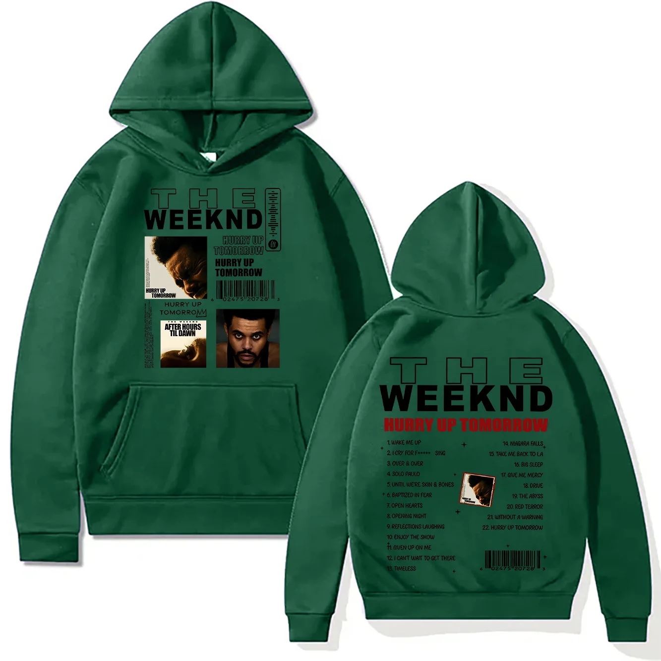 Męska bluza z nadrukiem The Weeknd Hurry Up Tomorrow Zielony3