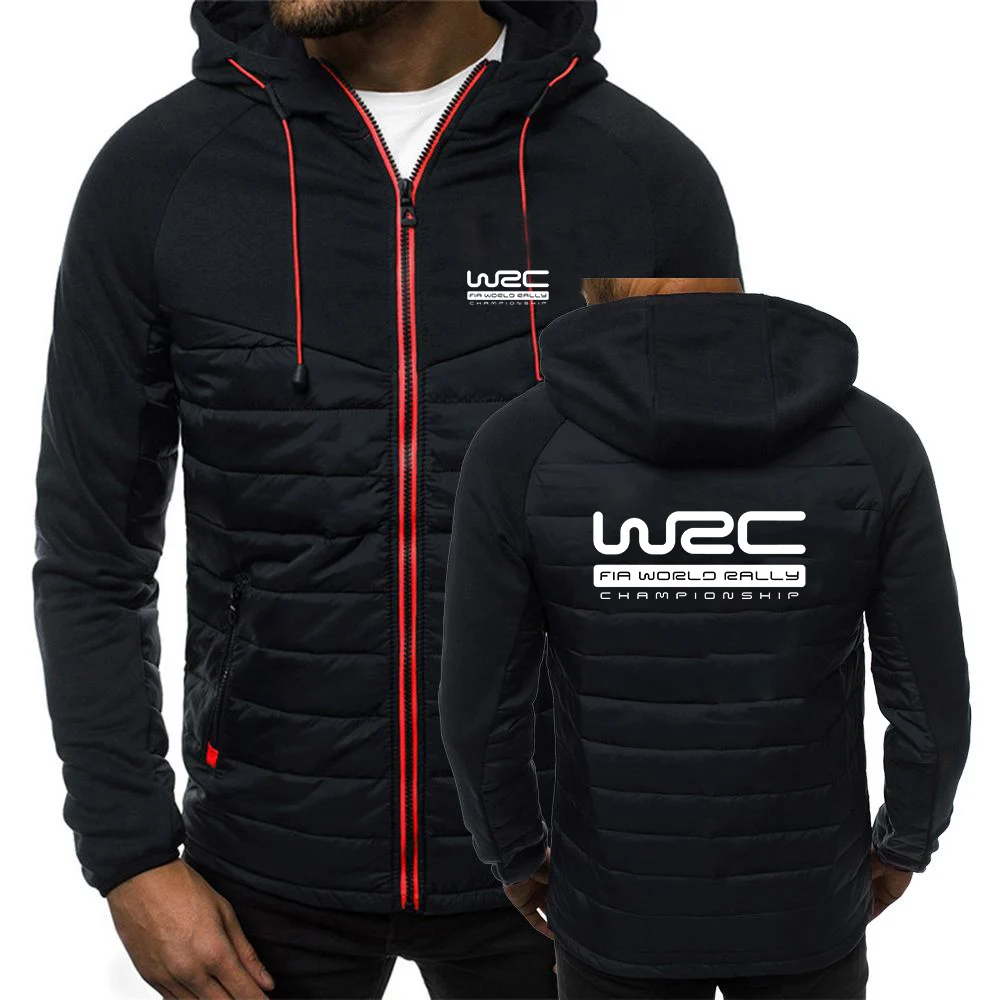 Męska bluza z nadrukiem WRC z kapturem i zamkiem 3
