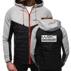 Męska bluza z nadrukiem WRC z kapturem i zamkiem 7