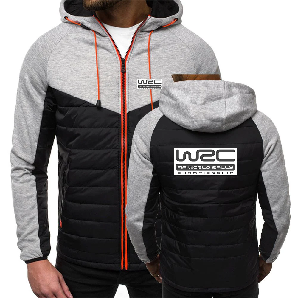 Męska bluza z nadrukiem WRC z kapturem i zamkiem 7