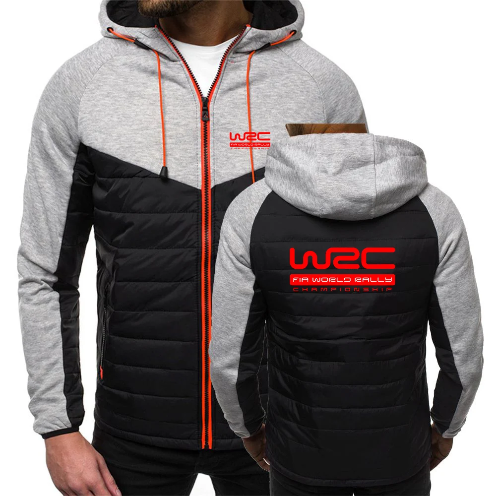 Męska bluza z nadrukiem WRC z kapturem i zamkiem 8