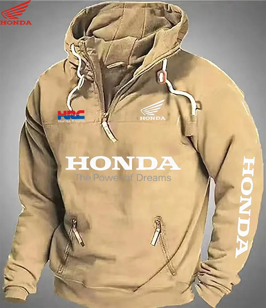 Męska bluza z kapturem motocyklowa, sportowa rozpinana Image color4