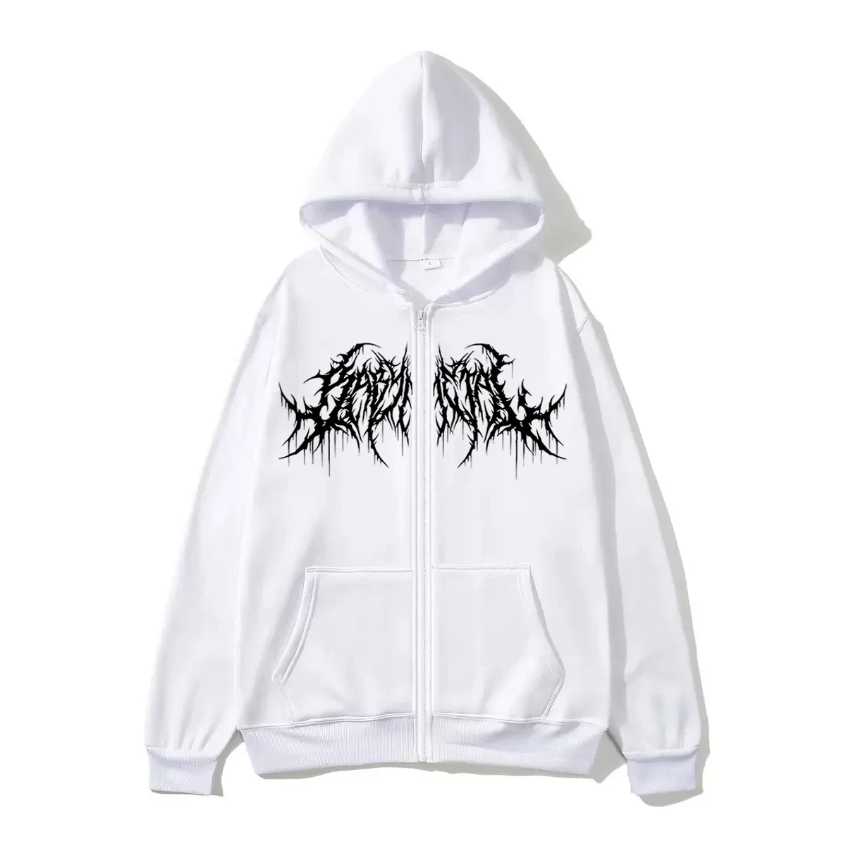 Męska bluza z kapturem na zamek w stylu Y2K Style3