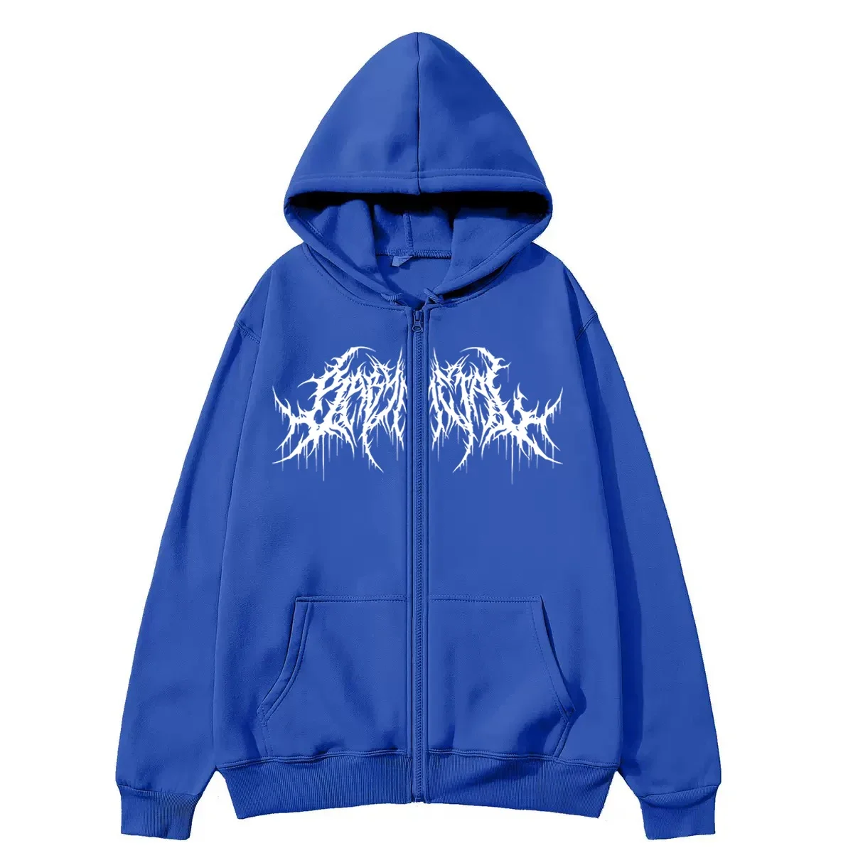Męska bluza z kapturem na zamek w stylu Y2K Style5