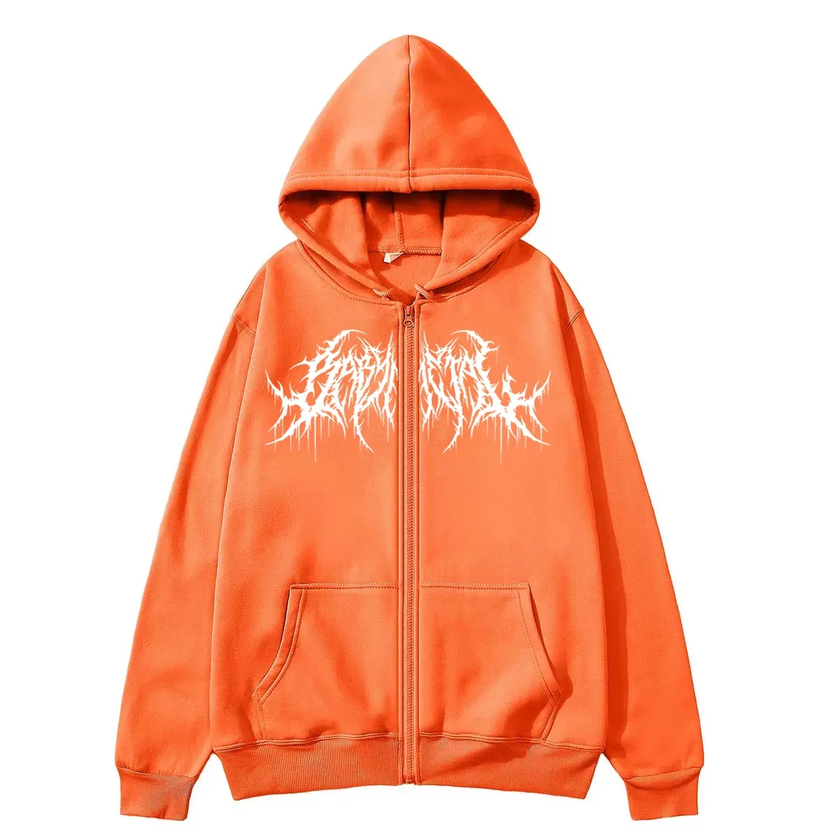 Męska bluza z kapturem na zamek w stylu Y2K Style6