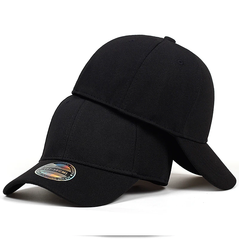 Męska czapka z daszkiem snapback z gumką Czarny