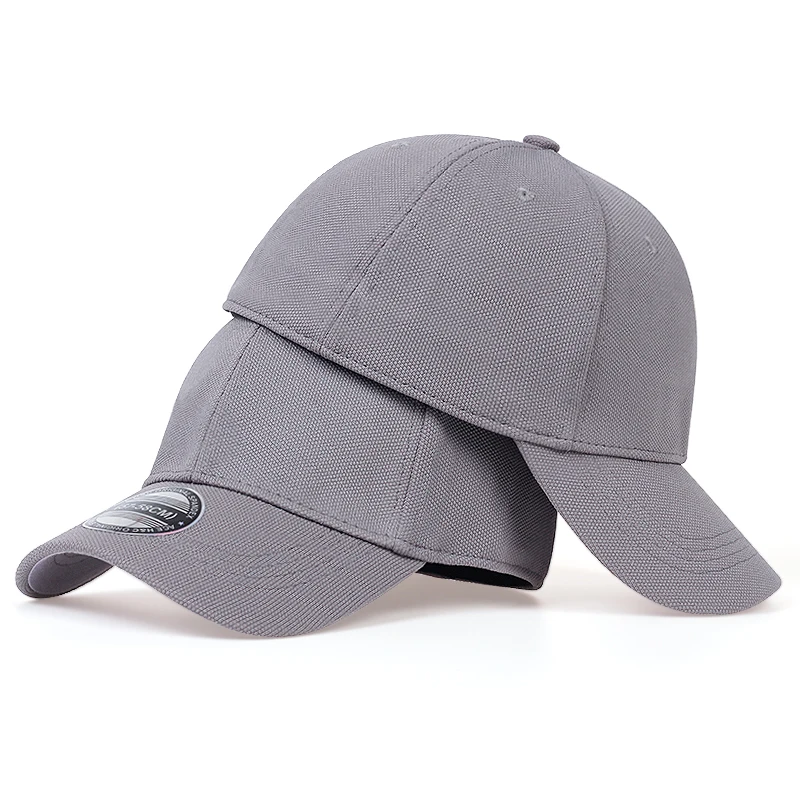 Męska czapka z daszkiem snapback z gumką Szary