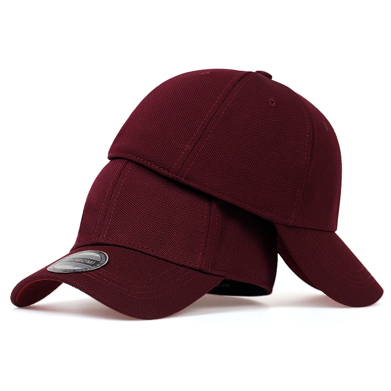 Męska czapka z daszkiem snapback z gumką Bordowy