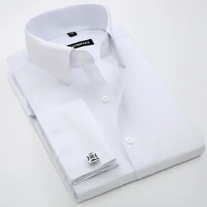 Męska elegancka koszula w paski z długim rękawem 3