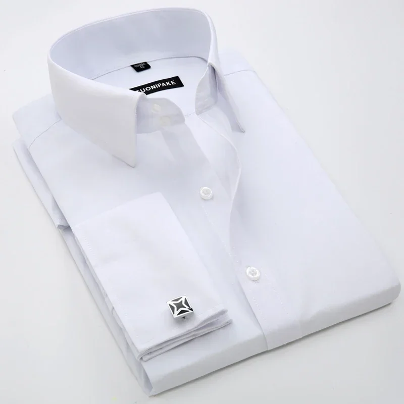 Męska elegancka koszula w paski z długim rękawem 3