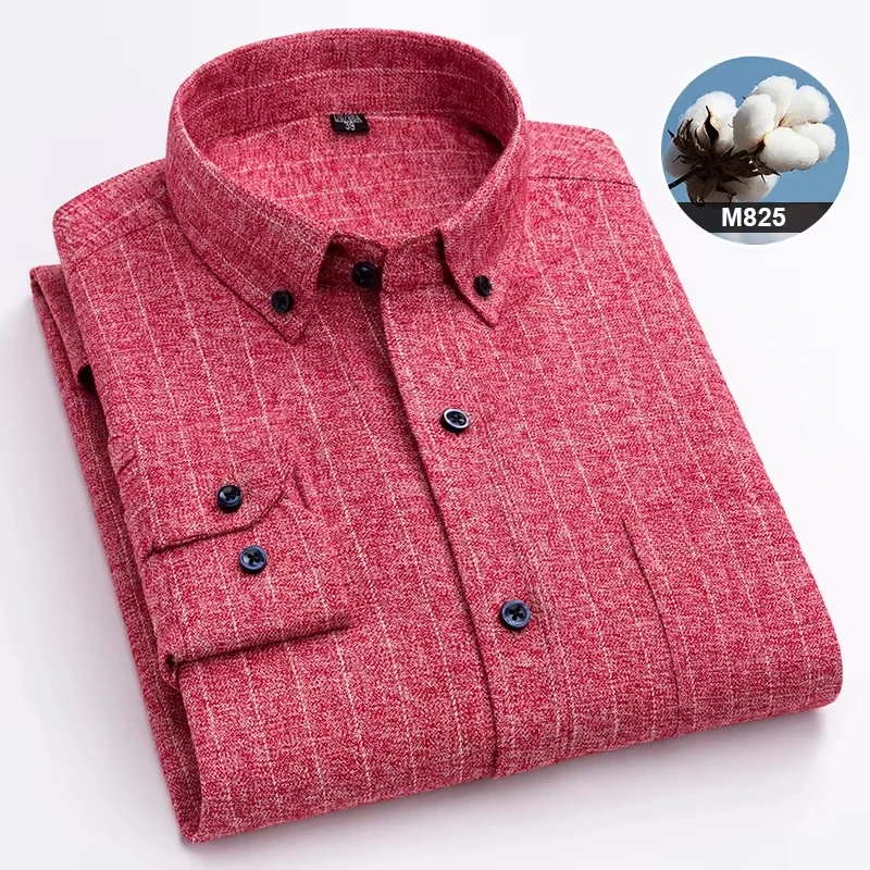 Męska koszula z długim rękawem 100% bawełna, duże rozmiary do 7XL M825