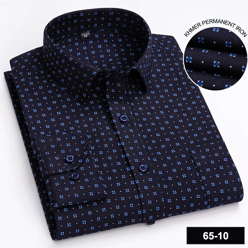 Męska koszula z długim rękawem w kratę slim fit 10