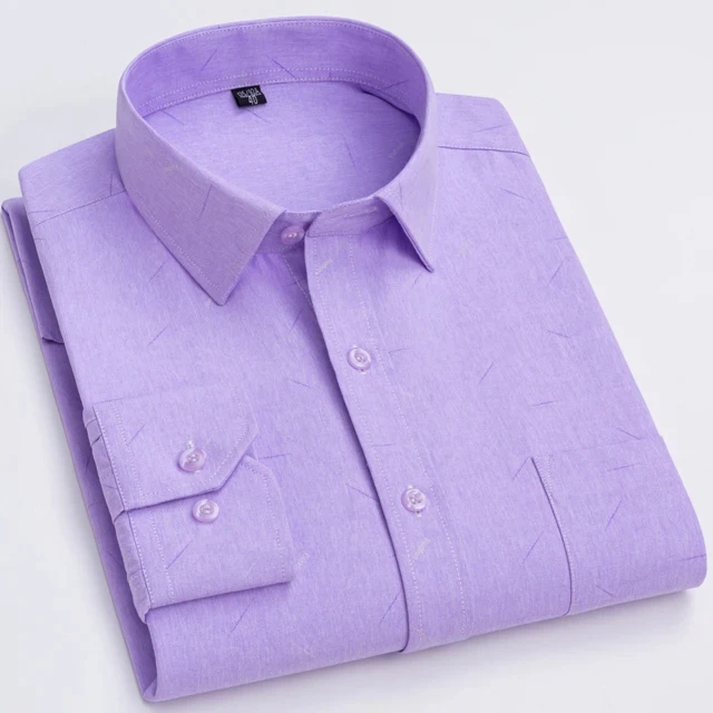 Męska koszula z długim rękawem w kratę slim fit 07