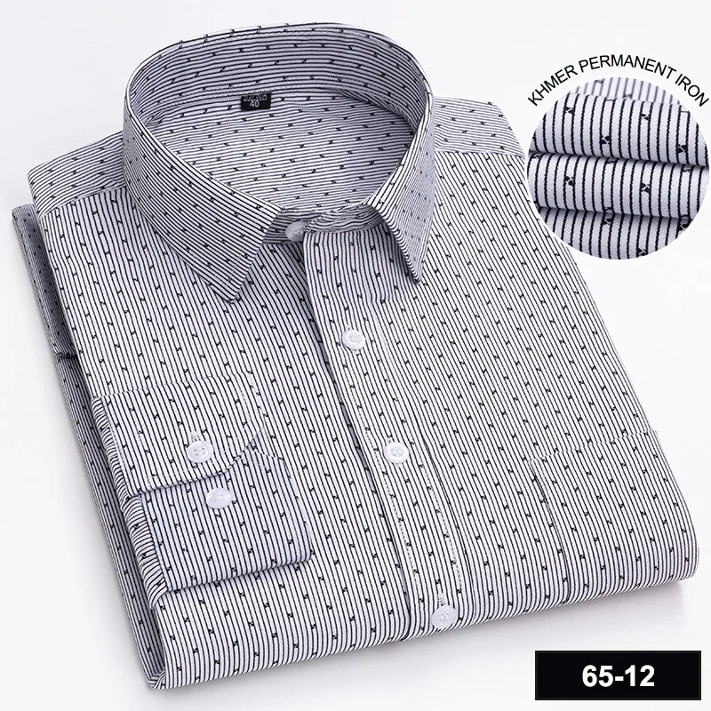 Męska koszula z długim rękawem w kratę slim fit 12