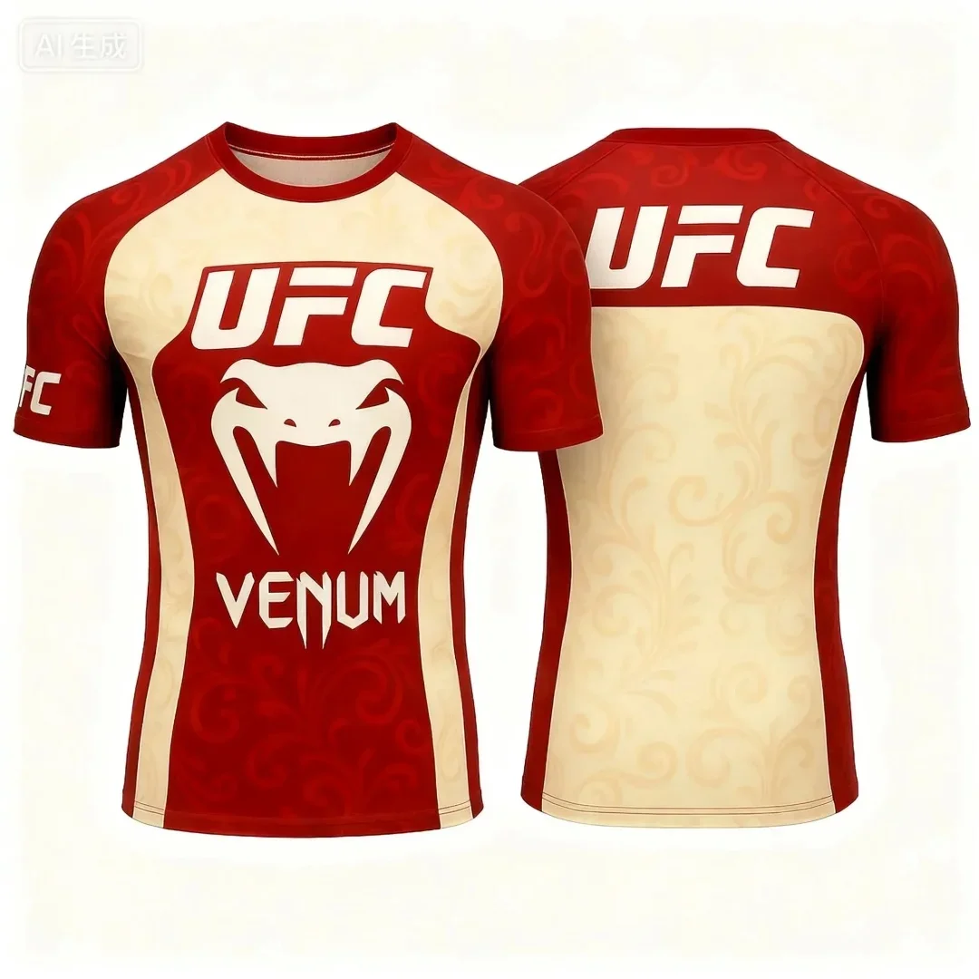 Męska koszulka sportowa szybkoschnąca w stylu UFC 150tx264150190