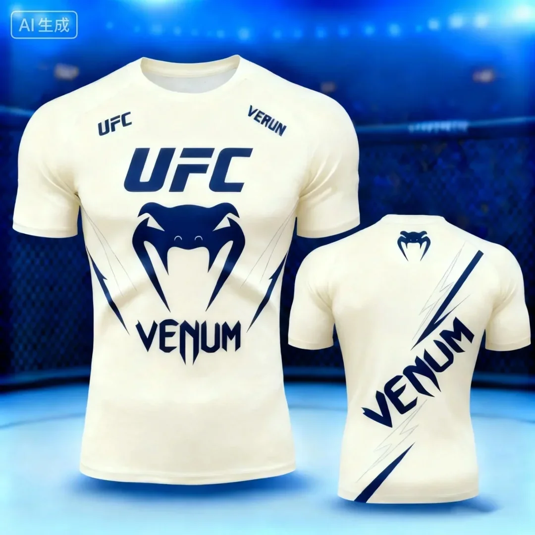 Męska koszulka sportowa szybkoschnąca w stylu UFC 150tx264150191