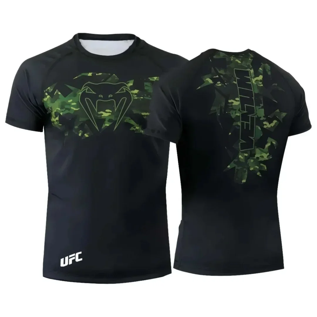 Męska koszulka sportowa szybkoschnąca w stylu UFC 150tx264150193