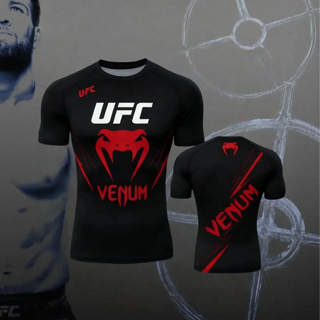 Męska koszulka sportowa szybkoschnąca w stylu UFC 150tx264150195
