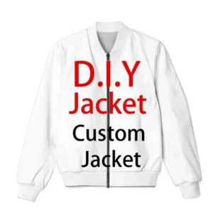 Męska kurtka oversize z nadrukiem 3D i zamkiem Jacket nxh3