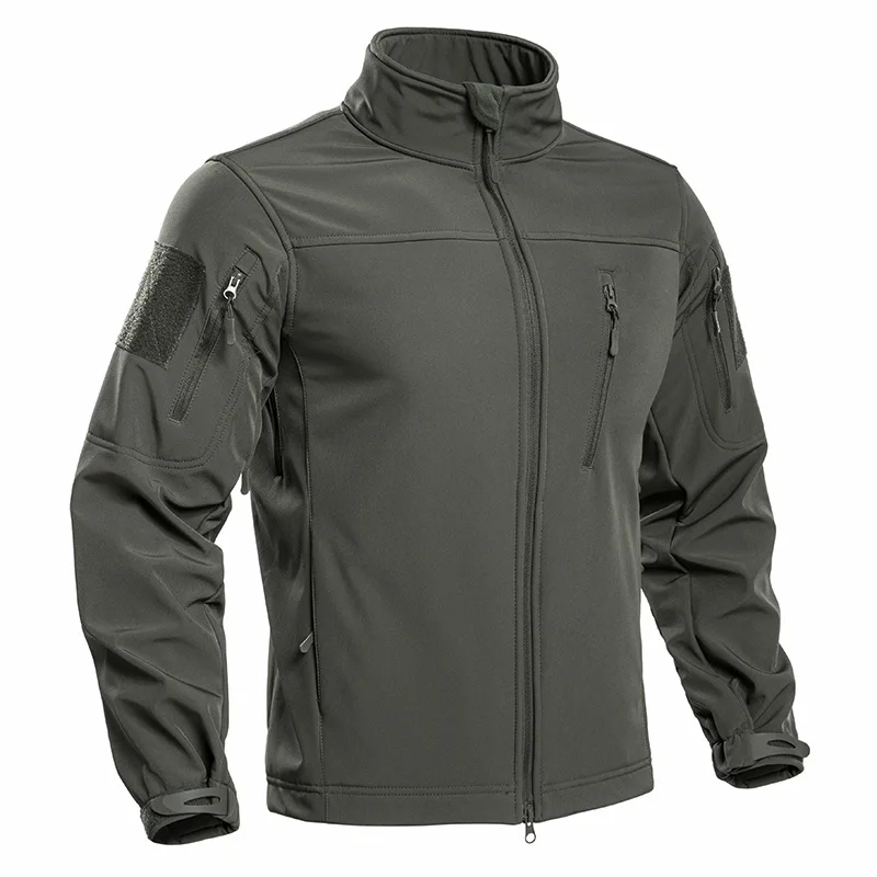 Męska kurtka softshell z polarem wodoodporna Szary