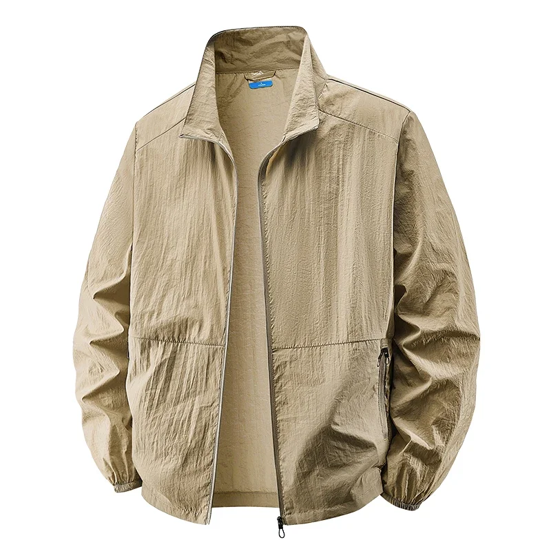 Męska kurtka z filtrem UPF50 plus size Khaki