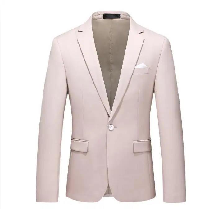 Męska elegancka marynarka slim fit w wielu kolorach Morelowy
