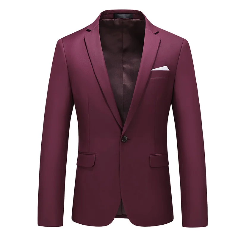 Męska elegancka marynarka slim fit w wielu kolorach Burgundia