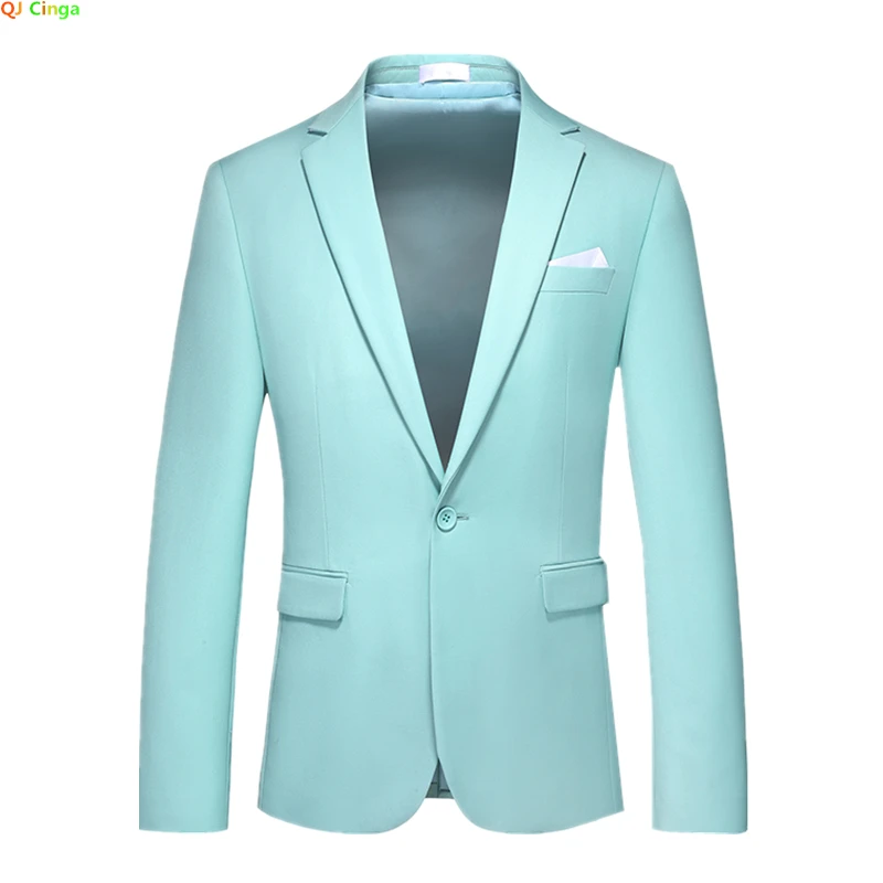 Męska elegancka marynarka slim fit w wielu kolorach Jasnozielony