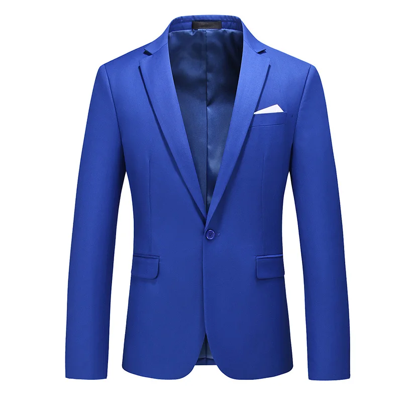 Męska elegancka marynarka slim fit w wielu kolorach Królewski niebieski