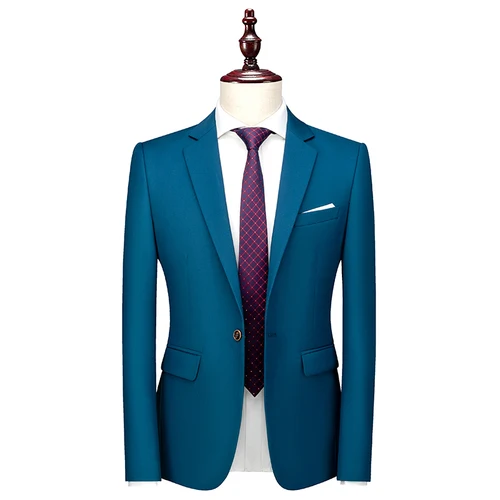 Męska elegancka marynarka slim fit w wielu kolorach Niebieski