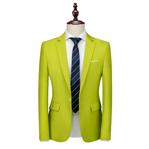 Męska elegancka marynarka slim fit w wielu kolorach Zielony