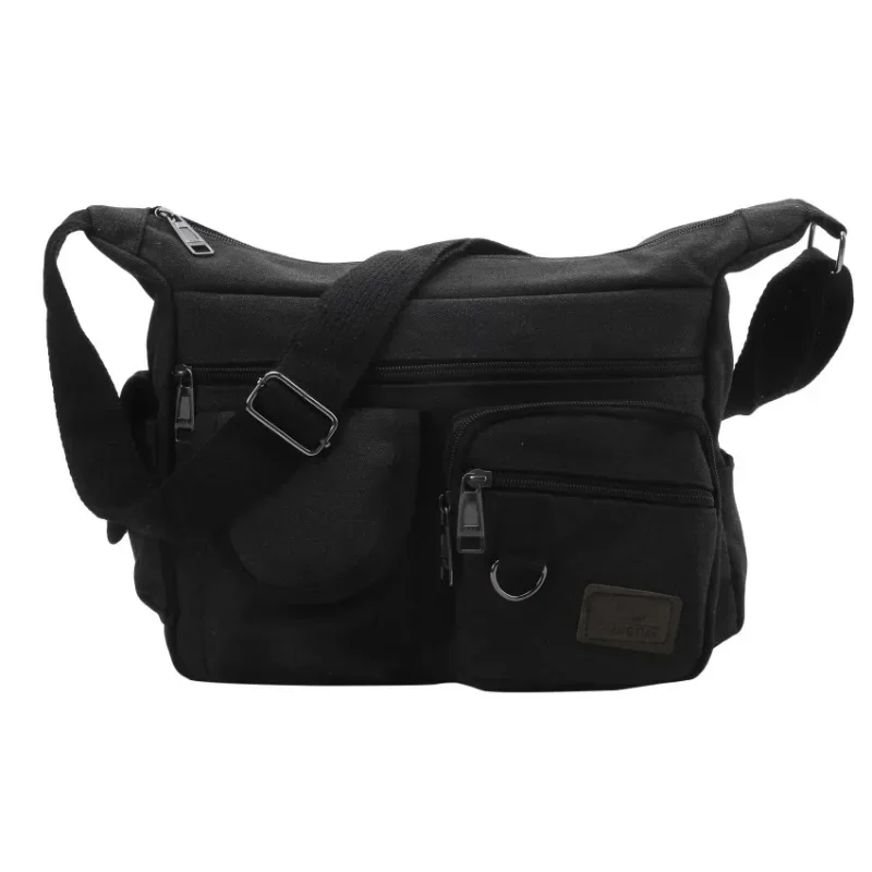 Męska torba na ramię crossbody do podróży i na co dzień Czarny