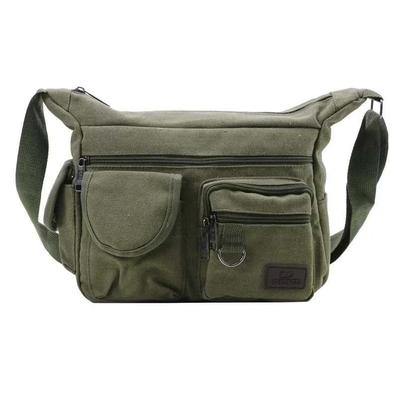Męska torba na ramię crossbody do podróży i na co dzień Zielony