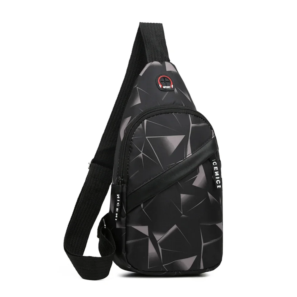 Męska torba na klatkę piersiową crossbody sportowa Czarny