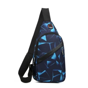 Męska torba na klatkę piersiową crossbody sportowa Niebieski