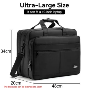 Męska torba na laptopa 15-19 cali z grubego płótna Ultra large size