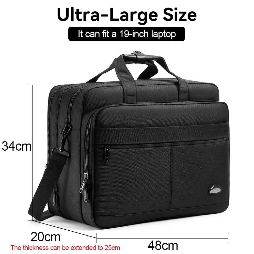 Męska torba na laptopa 15-19 cali z grubego płótna Ultra large size