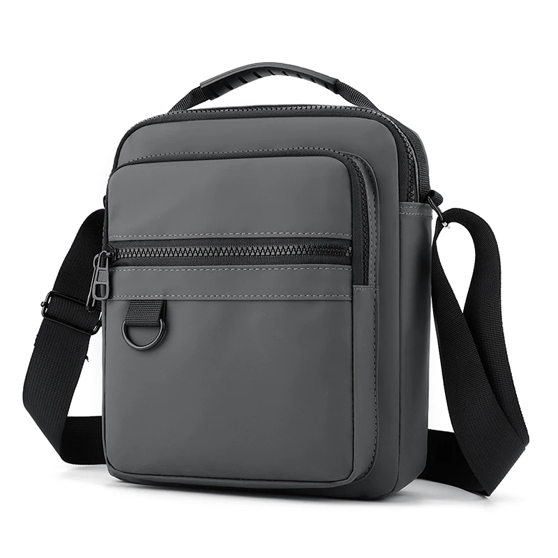 Mała męska torba na ramię crossbody z materiału Oxford Szary