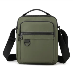 Mała męska torba na ramię crossbody z materiału Oxford Zielony
