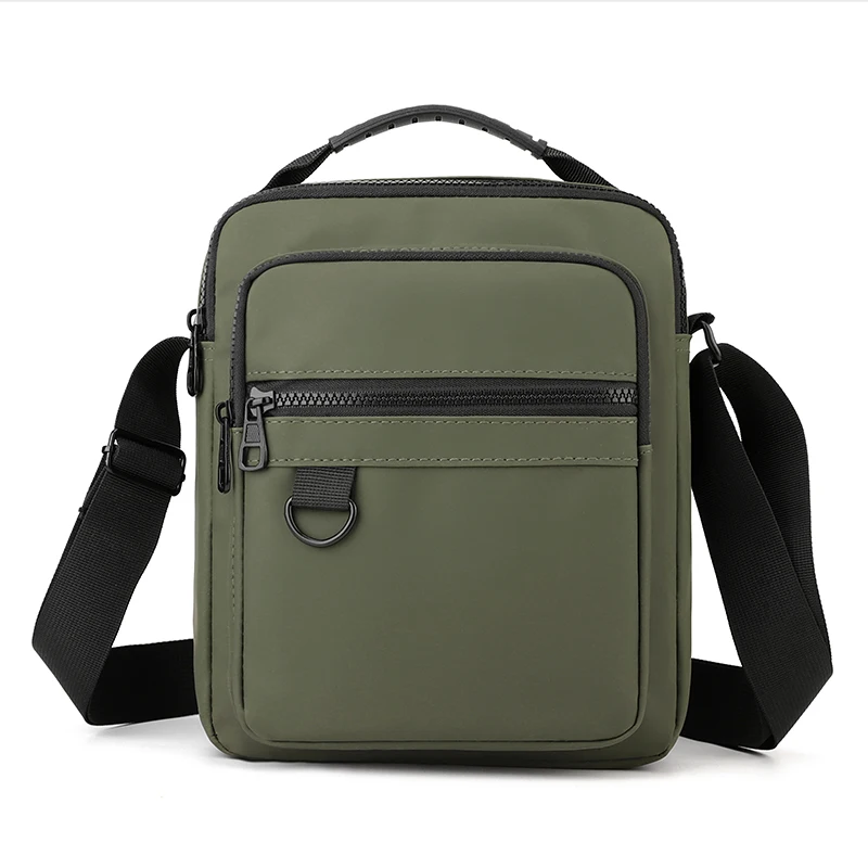 Mała męska torba na ramię crossbody z materiału Oxford Zielony