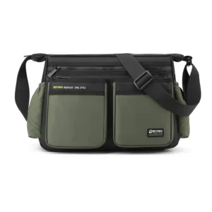 Męska torba na ramię Oxford - pojemna torba listonoszka crossbody z wieloma kieszeniami Zielony